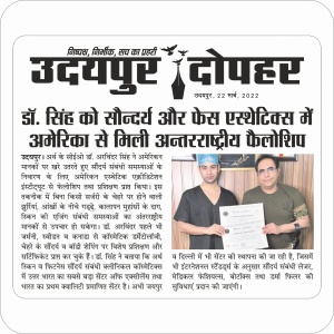 Dr. Singh received International Fellowship from America in Beauty and Face Aesthetics