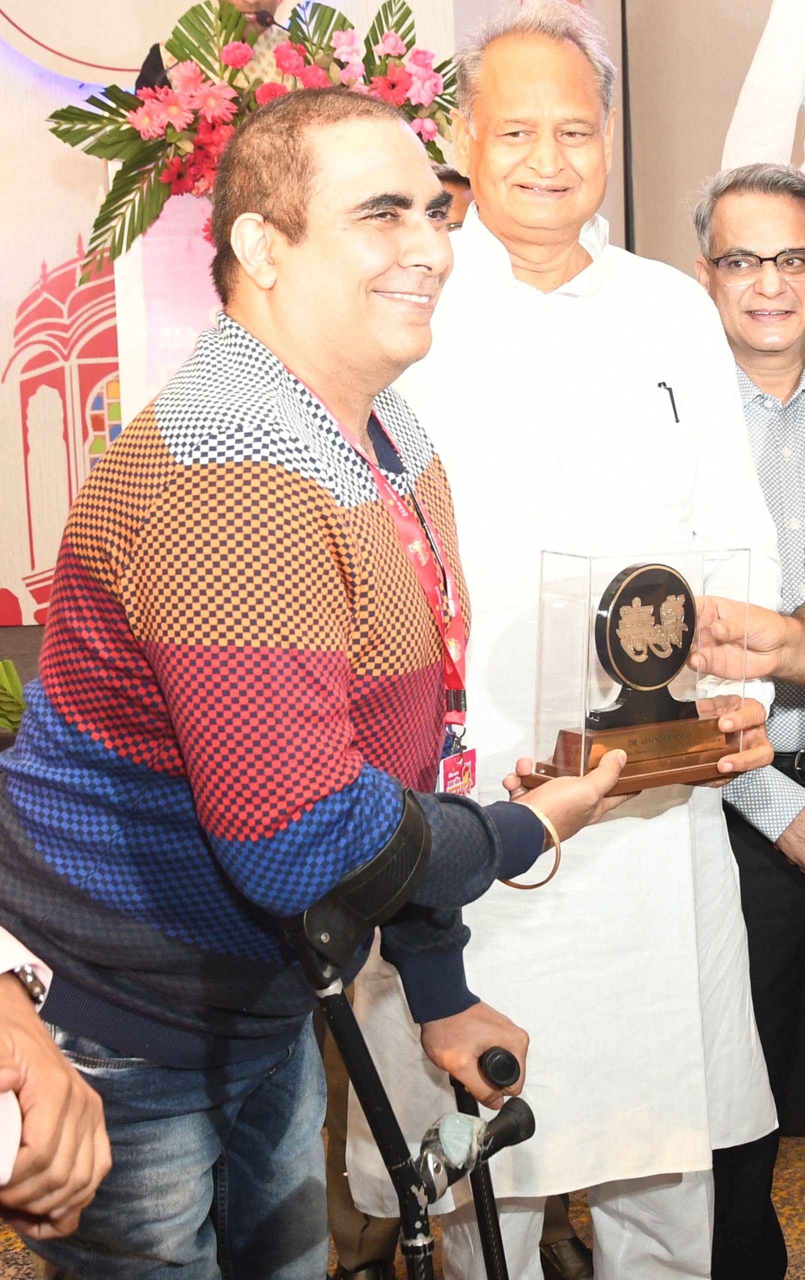 Dr. Arvinder Singh, CEO of Arth Group felicitated by Shri Ashok Gehlot, Chief Minister of Rajasthan